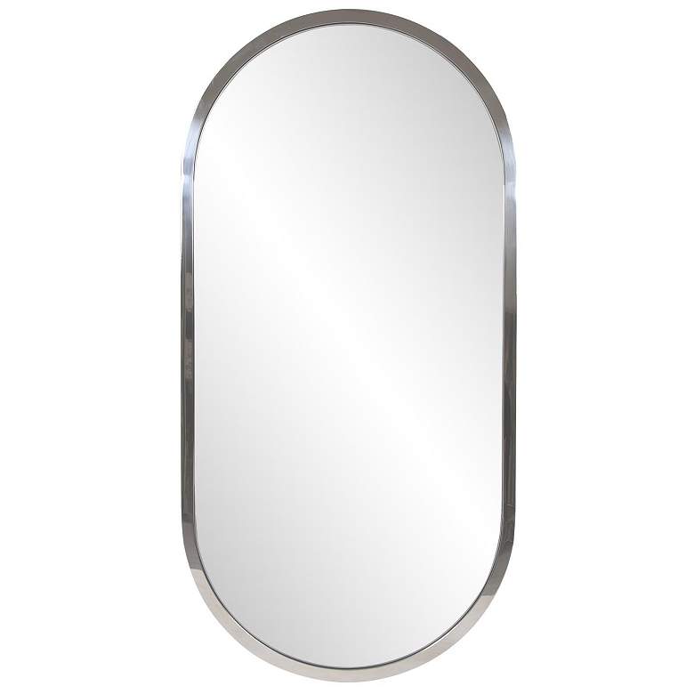 Image 1 Howard Elliott Silver Capsule 20"x40" Metal Framed Simone Mirror