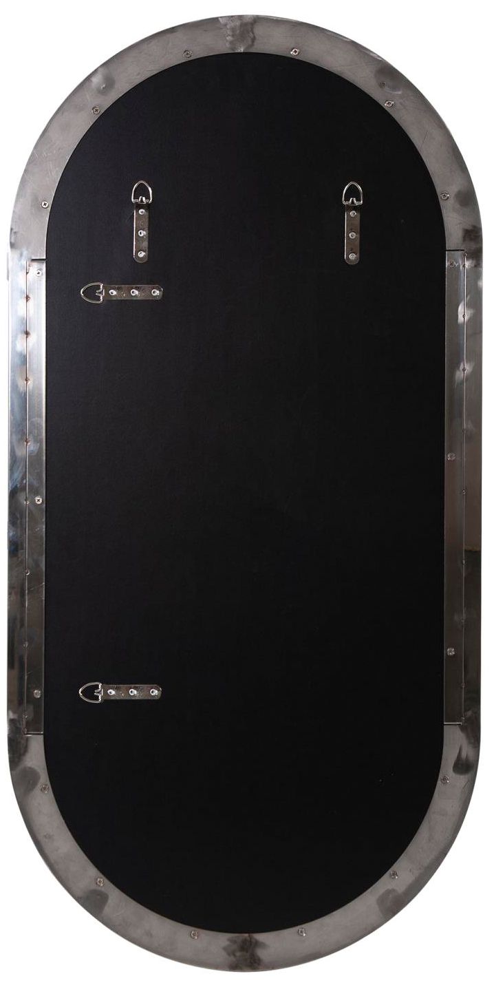 Howard Elliott Silver Capsule 20"x40" Metal Framed Simone Mirror