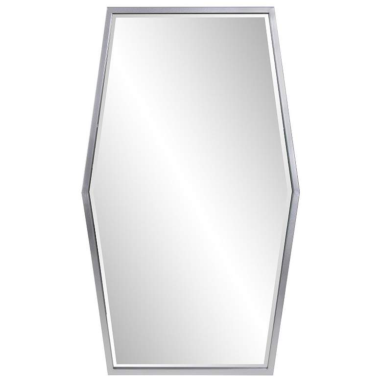 Image 1 Howard Elliott Silver Elongated Hexagon 27.75"x46.75" Dekland Wal