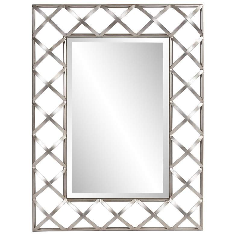 Image 1 Howard Elliott Silver Rectangular 24"x32" Tellis Mirror with Latt