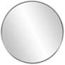 Howard Elliott Silver Round Shadowbox Framed 30" Steele Mirror