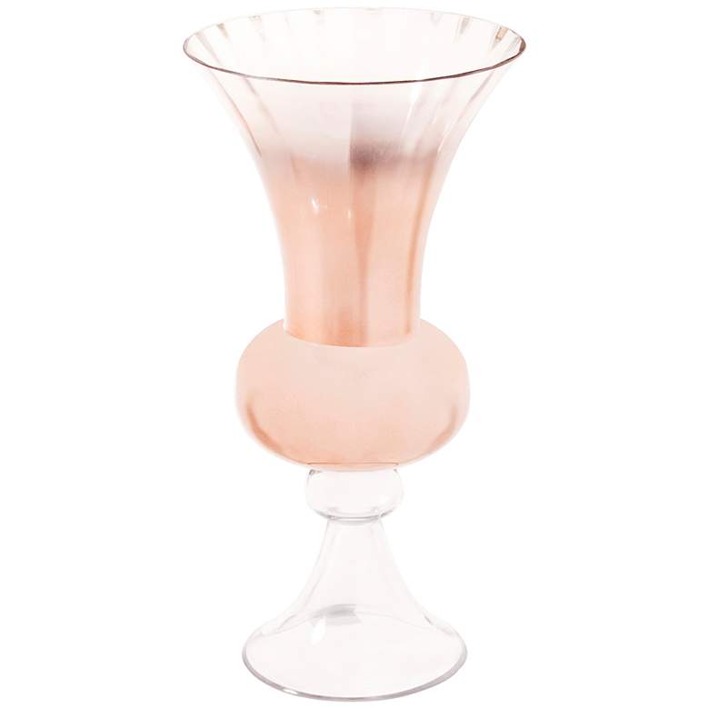 Image 1 Howard Elliott Small Rose Gold Ombre Glass Vase