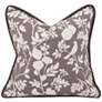 Howard Elliott Sparrow Charcoal 20" Square Decorative Pillow