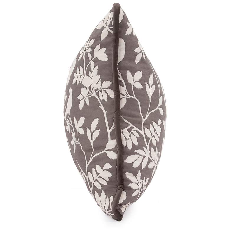 Image 2 Howard Elliott Sparrow Charcoal 20" Square Decorative Pillow more views
