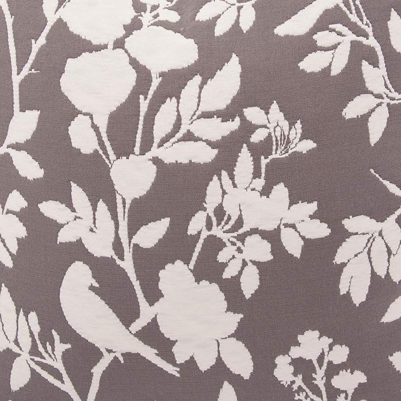 Image 4 Howard Elliott Sparrow Charcoal 20" Square Decorative Pillow more views
