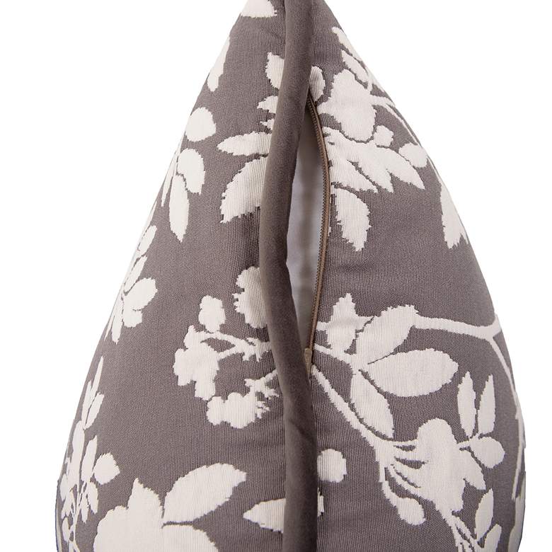 Image 5 Howard Elliott Sparrow Charcoal 20" Square Decorative Pillow more views