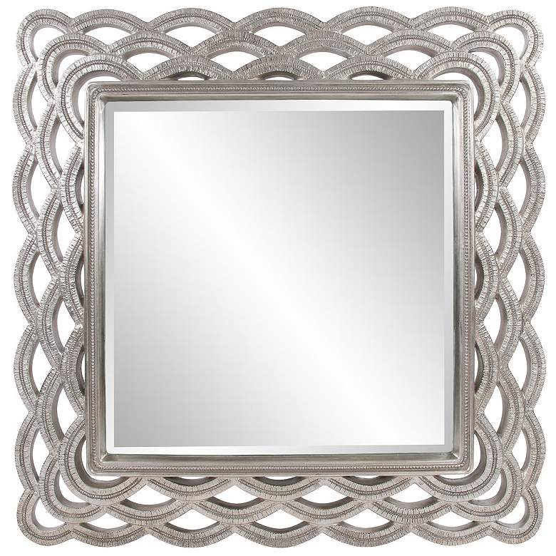 Image 1 Howard Elliott Square 57"x57" Gypsy Mirror with Layered Scalloped