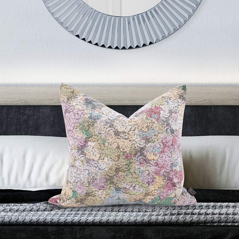Image 1 Howard Elliott Stanton Blush 20" Square Decorative Pillow