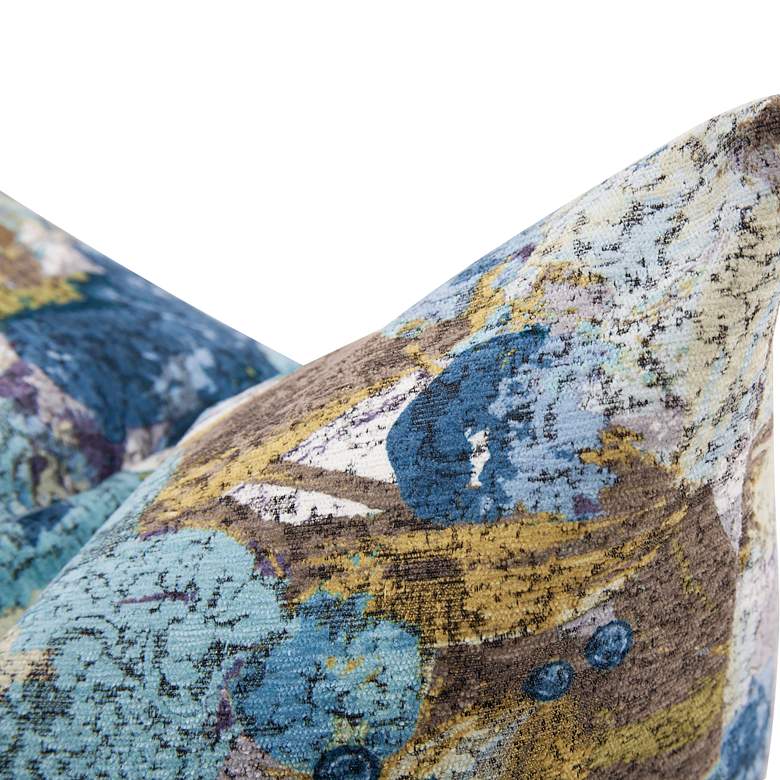 Image 4 Howard Elliott Stanton Turquoise 24" Square Throw Pillow more views