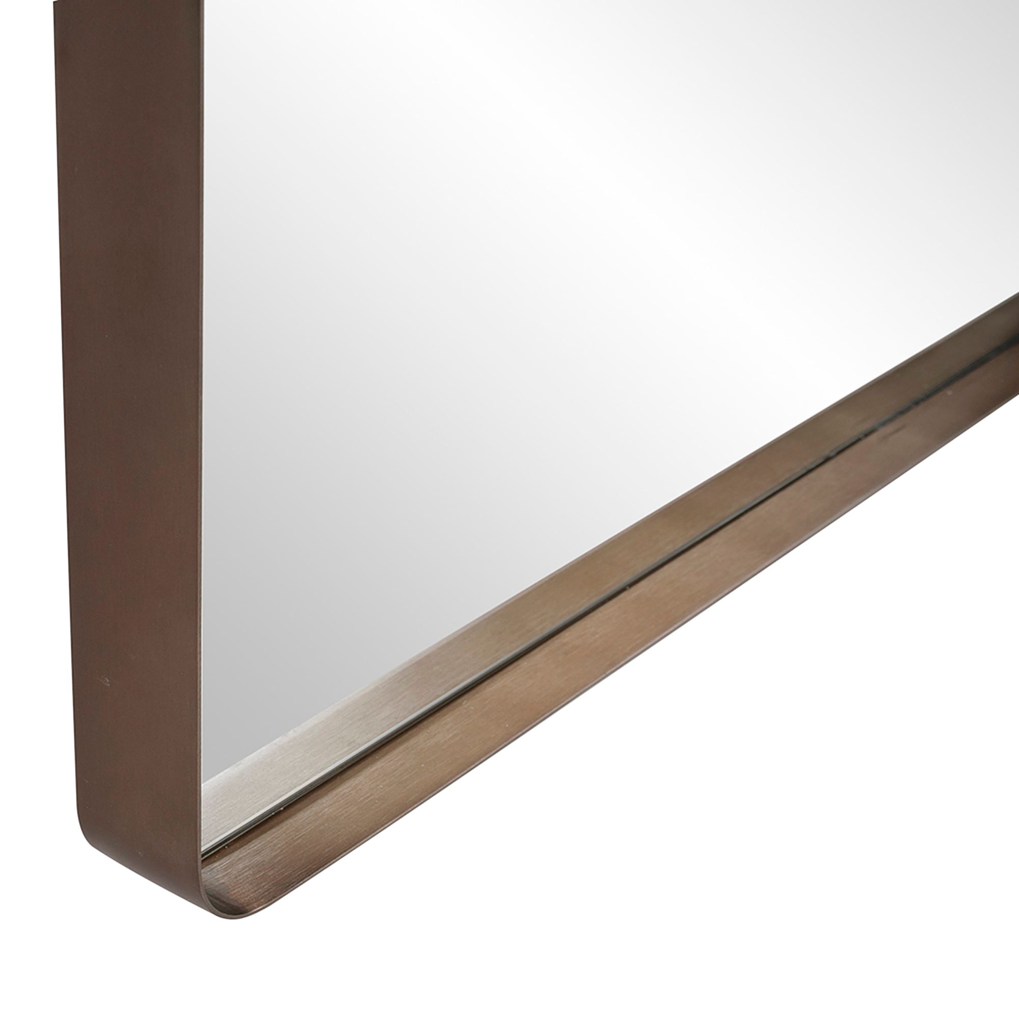 Image 4 Howard Elliott Steele Brass 30" x 72" Oversized Wall Mirror more views