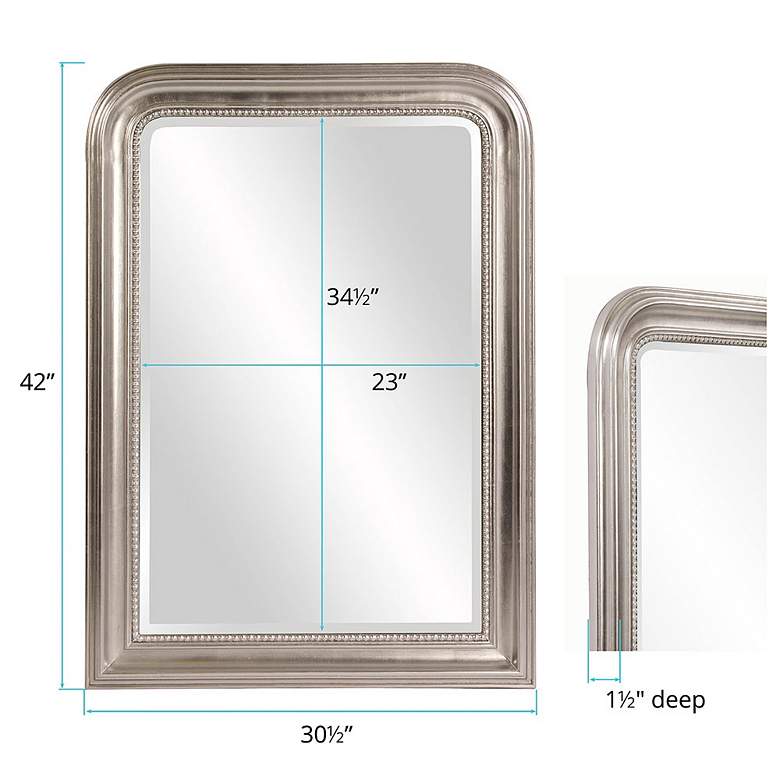Image 3 Howard Elliott Sterling Silver 30 1/2" x 42" Wall Mirror more views