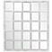 Howard Elliott Superior 34" x 38" White Windowpane Wall Mirror