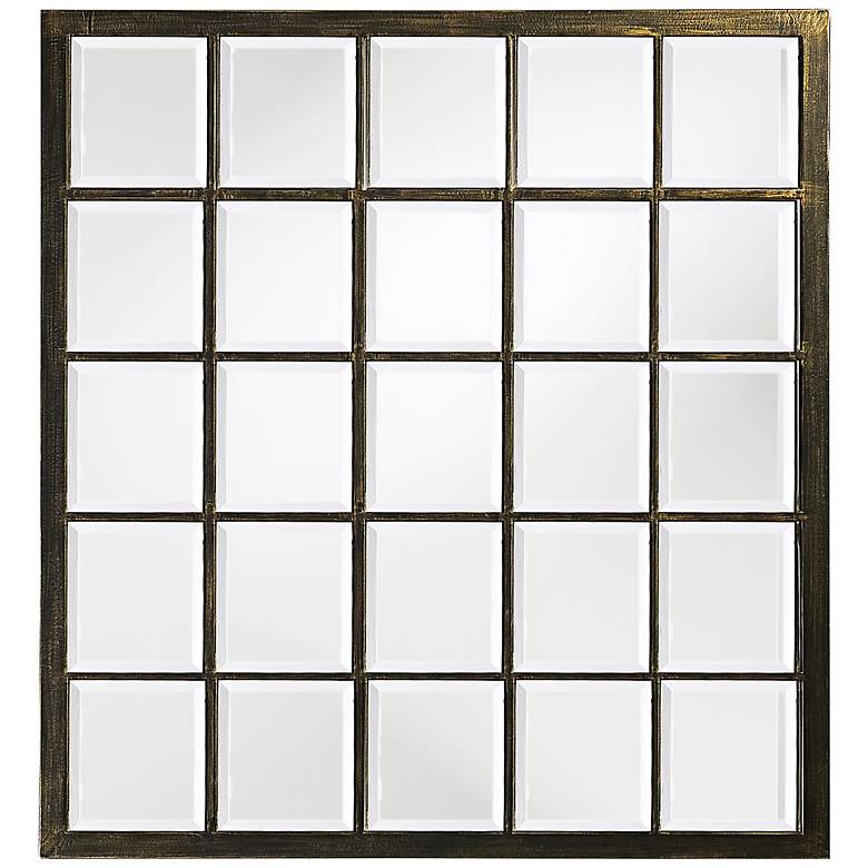 Image 2 Howard Elliott Superior Oiled Bronze 34" x 38" Wall Mirror