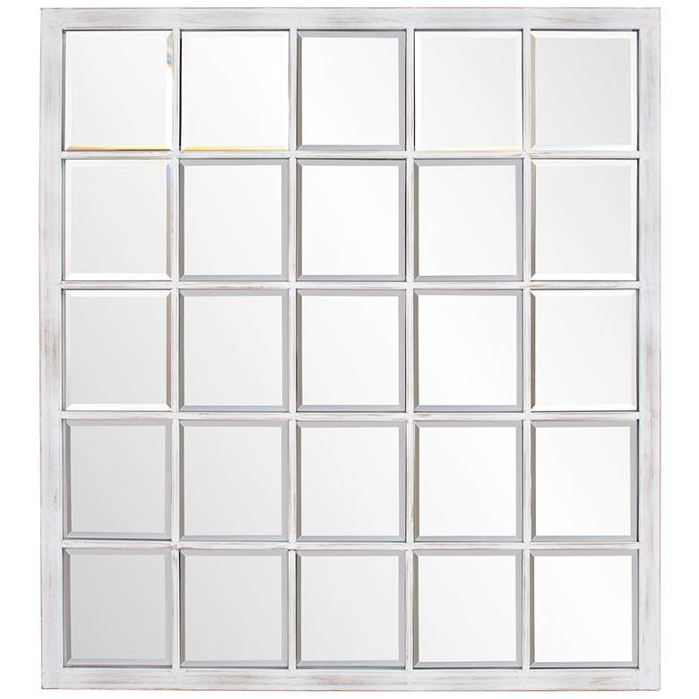 Image 1 Howard Elliott Superior White 34" x 38" Wall Mirror