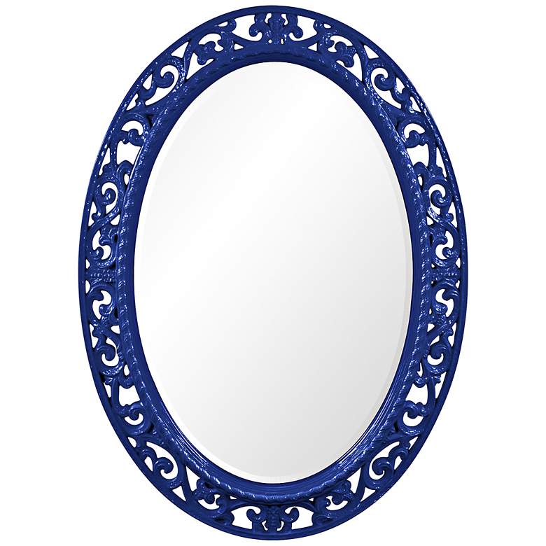 Image 1 Howard Elliott Suzanne Royal Blue 27 inch x 37 inch Wall Mirror