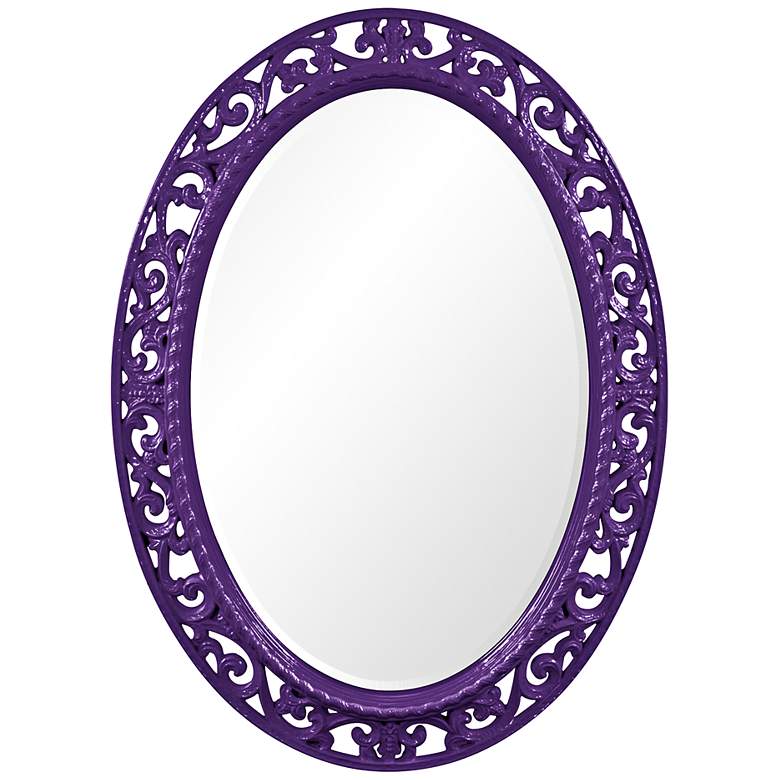 Image 1 Howard Elliott Suzanne Royal Purple 27 inchx37 inch Wall Mirror