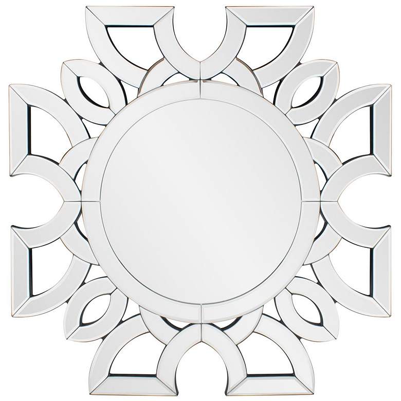Image 1 Howard Elliott Symmetrical Cut 19.75" Eduina Pattern Wall Mirror
