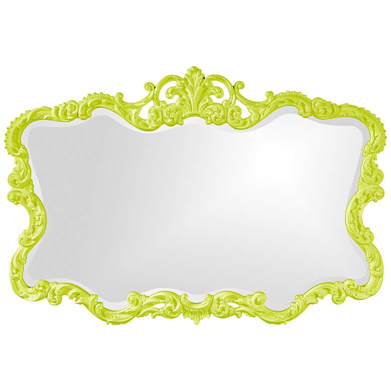 Image 1 Howard Elliott Talida 38" x 27" Green Wall Mirror