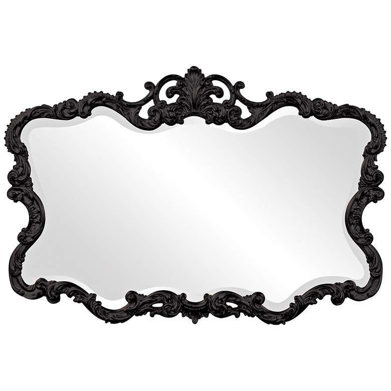 Image 1 Howard Elliott Talida 38" x 27" Metallic Black Wall Mirror