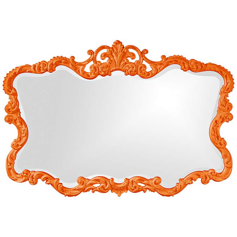 Image 1 Howard Elliott Talida 38 inch x 27 inch Orange Wall Mirror