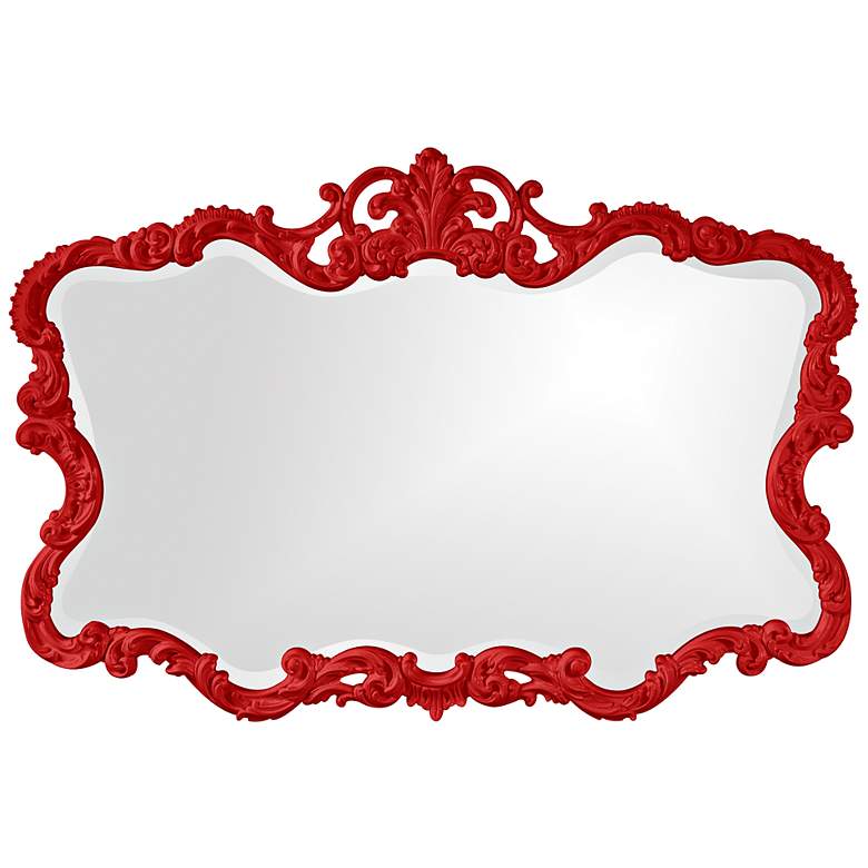Image 2 Howard Elliott Talida 38" x 27" Red Wall Mirror