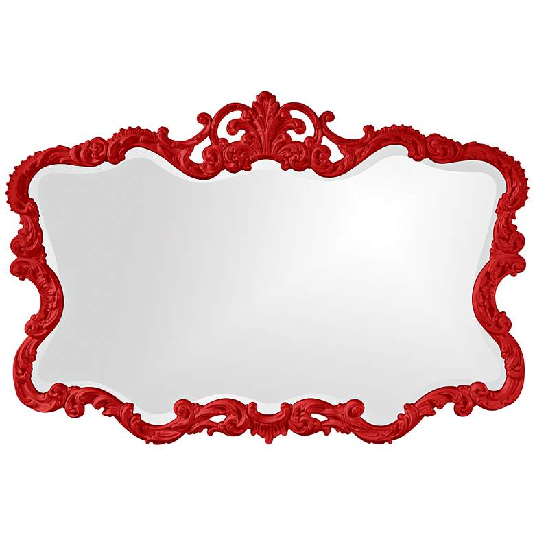 Image 1 Howard Elliott Talida 38 inch x 27 inch Red Wall Mirror