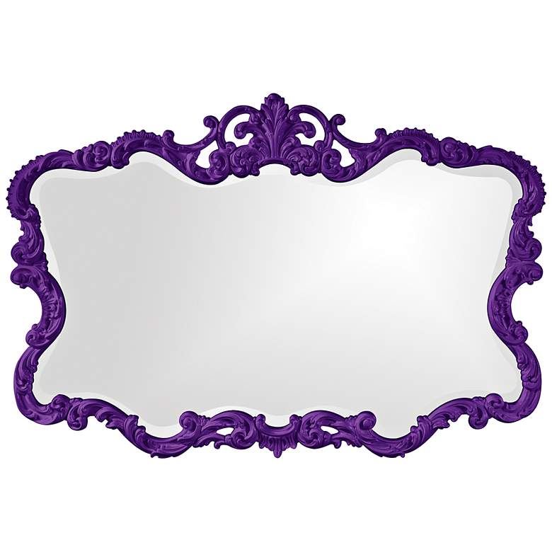 Image 1 Howard Elliott Talida 38 inchx27 inch Royal Purple Wall Mirror