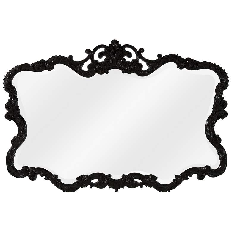 Image 1 Howard Elliott Talida Black 38" x 27" Wall Mirror
