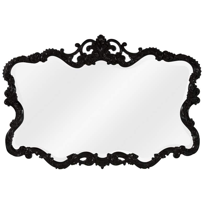 Image 1 Howard Elliott Talida Black 38 inch x 27 inch Wall Mirror