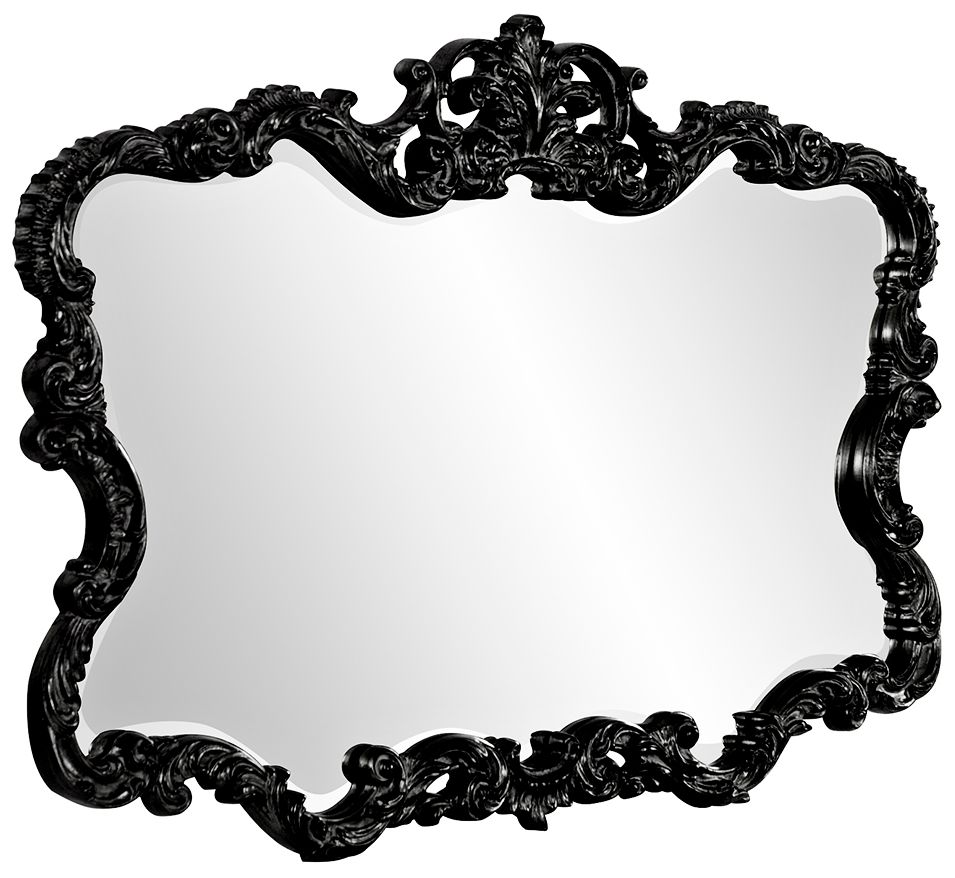 Image 2 Howard Elliott Talida Black 38" x 27" Wall Mirror more views