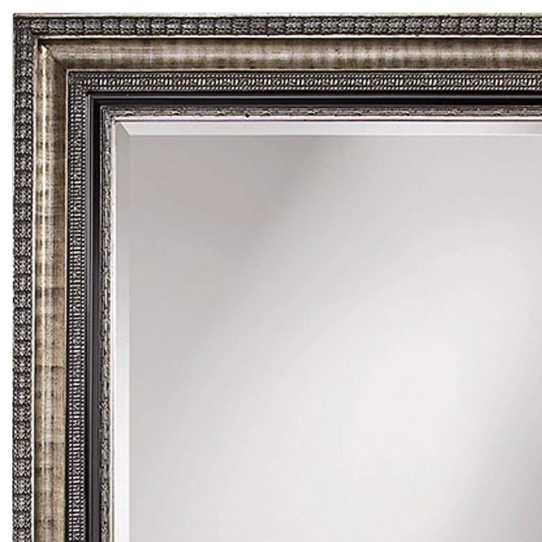 Image 2 Howard Elliott Texan 87" x 51" Oversized Silver Floor Mirror more views