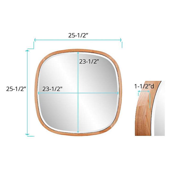 Image 6 Howard Elliott The Johann Rounded Square Beveled Mirror more views