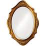 Howard Elliott Trafalga Gold Leaf 19" x 27" Oval Wall Mirror