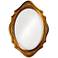 Howard Elliott Trafalga Gold Leaf 19" x 27" Oval Wall Mirror