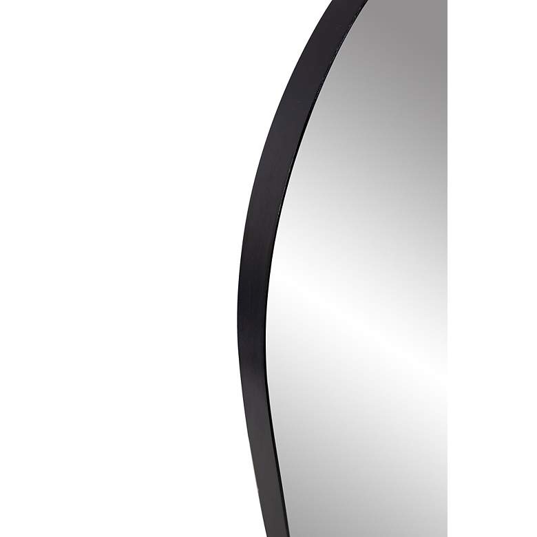 Image 4 Howard Elliott Van Buren Black 20" x 40" Arched Wall Mirror more views