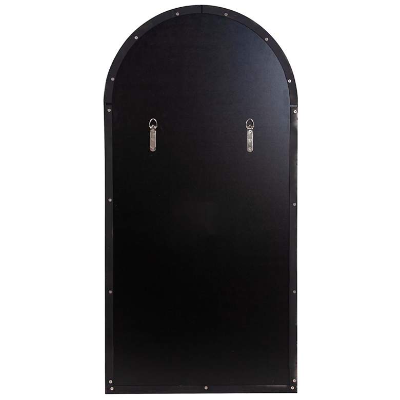 Image 5 Howard Elliott Van Buren Black 20" x 40" Arched Wall Mirror more views
