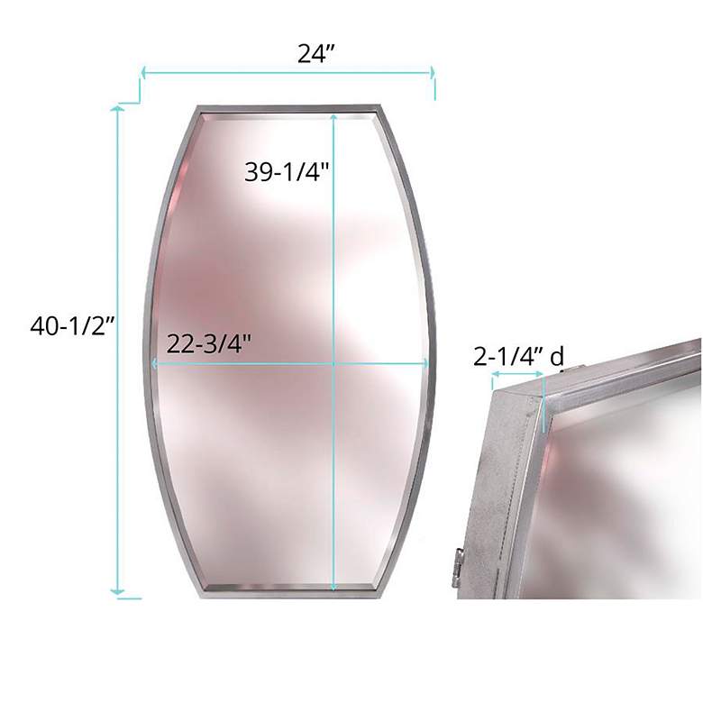 Image 4 Howard Elliott Vintage Silver Curved Rectangular 24"x40.5" Mathis more views