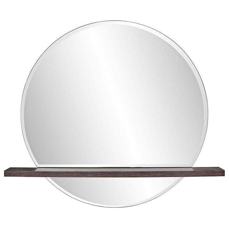 Image 2 Howard Elliott Winston Wood Stain 36" x 32" Wall Mirror