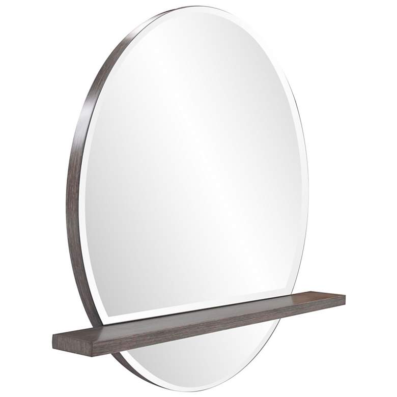 Image 4 Howard Elliott Winston Wood Stain 36" x 32" Wall Mirror more views
