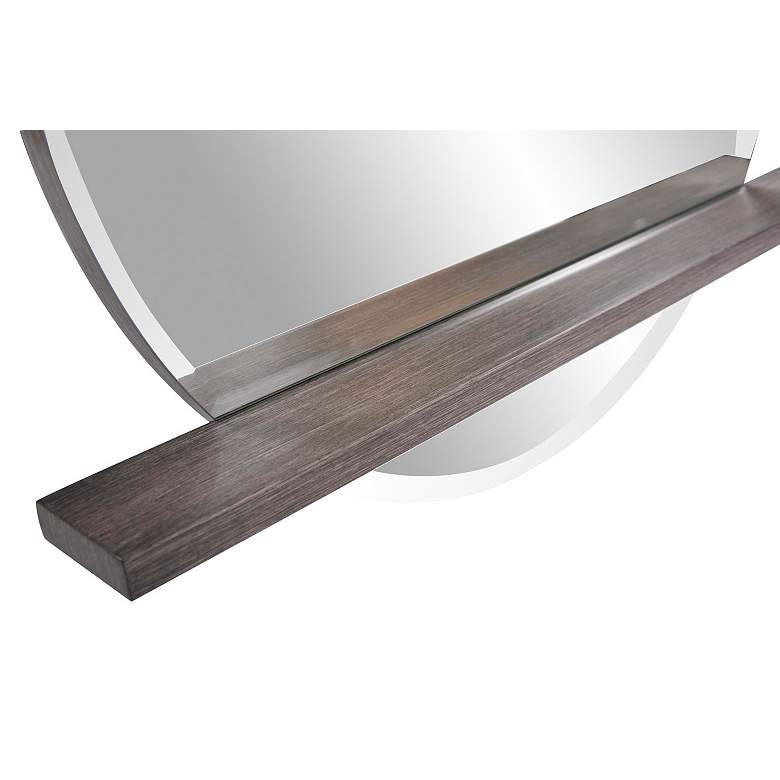 Image 5 Howard Elliott Winston Wood Stain 36" x 32" Wall Mirror more views