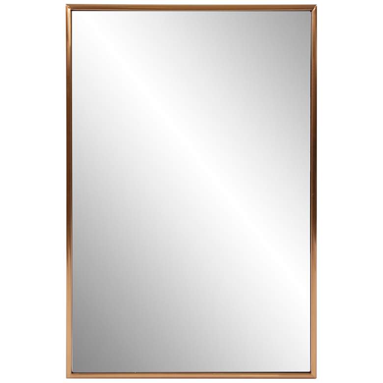 Image 2 Howard Elliott Yorkville Brushed Brass 24 inch x 36 inch Wall Mirror