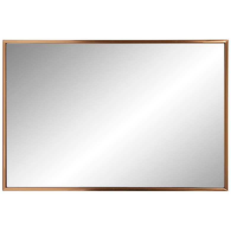 Image 6 Howard Elliott Yorkville Brushed Brass 24 inch x 36 inch Wall Mirror more views