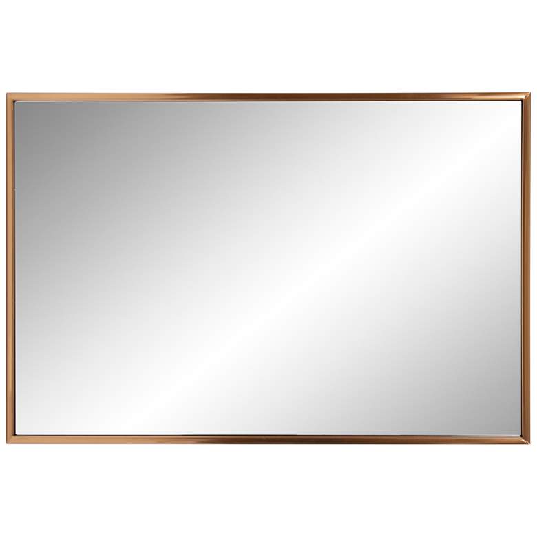 Image 6 Howard Elliott Yorkville Brushed Brass 24" x 36" Wall Mirror more views