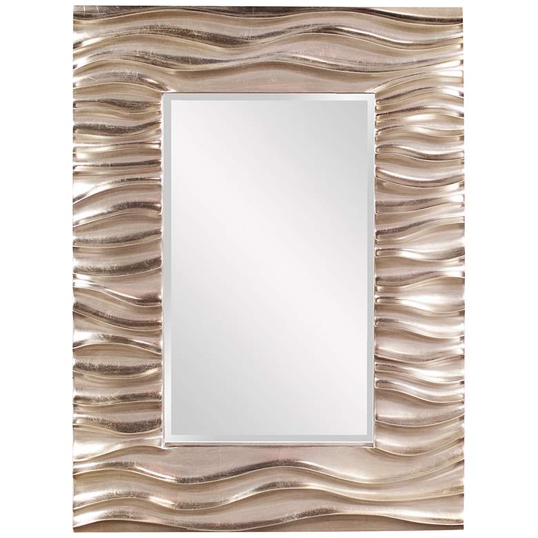 Image 1 Howard Elliott Zenith Silver Wavy 31 inch x 39 inch Wall Mirror