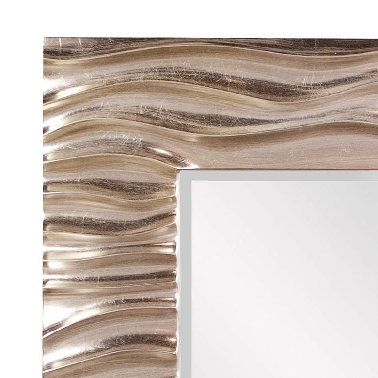 Image 2 Howard Elliott Zenith Silver Wavy 31" x 39" Wall Mirror more views