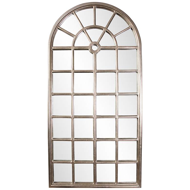 Image 2 Howard Elliottt Mirabel 84" High Silver Window Pane Large Wall Mirror