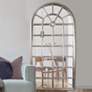 1_Howard Elliottt Mirabel 84" High Silver Window Pane Large Wall Mirror