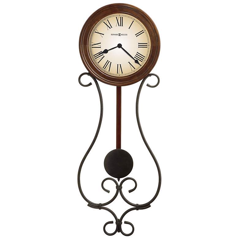 Image 1 Howard Miller 22 1/2 inch High Pendulum Wall Clock