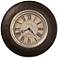Howard Miller 32" Allen Park Leather and Brass Wall Clock