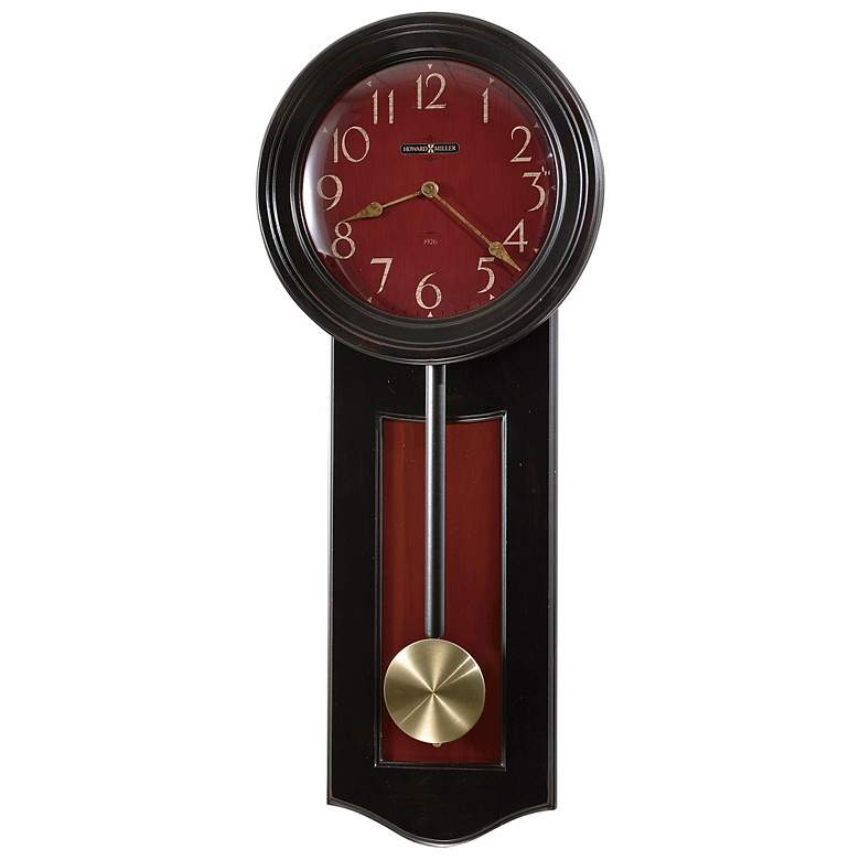 Image 1 Howard Miller Alexi 27 1/2 inch High Pendulum Wall Clock
